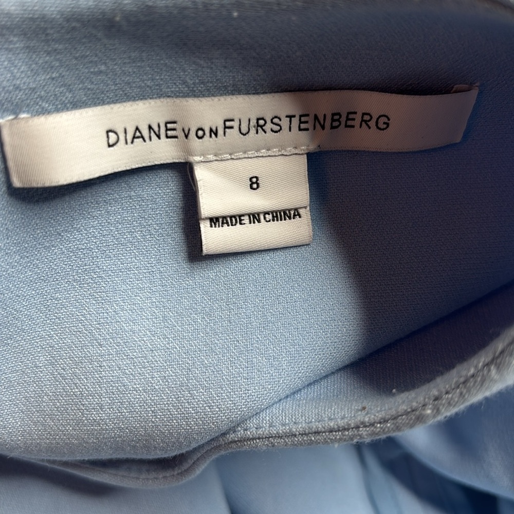 DIANE VON FURSTENBERG Robin Blue Carrie Dress Size 8 - Picture 8 of 10